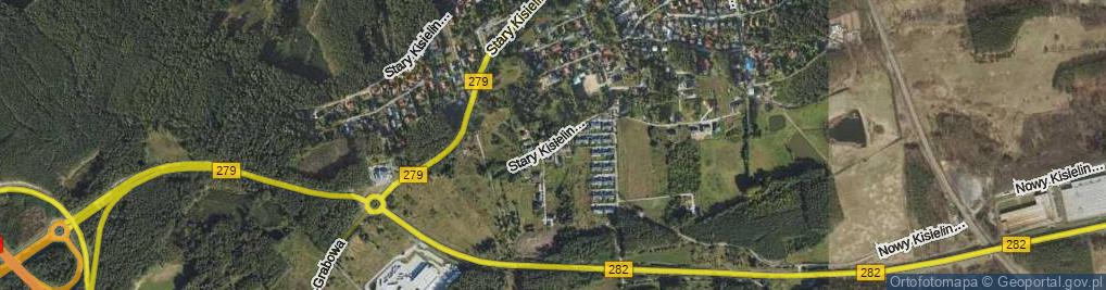 Zdjęcie satelitarne Stary Kisielin-Różana ul.